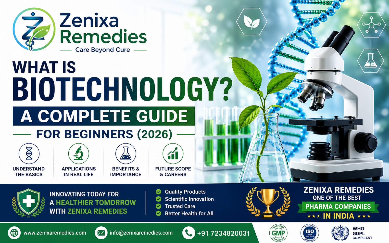 What is Biotechnology? A Complete Guide for Beginners (2026) | Zenixa Remedies